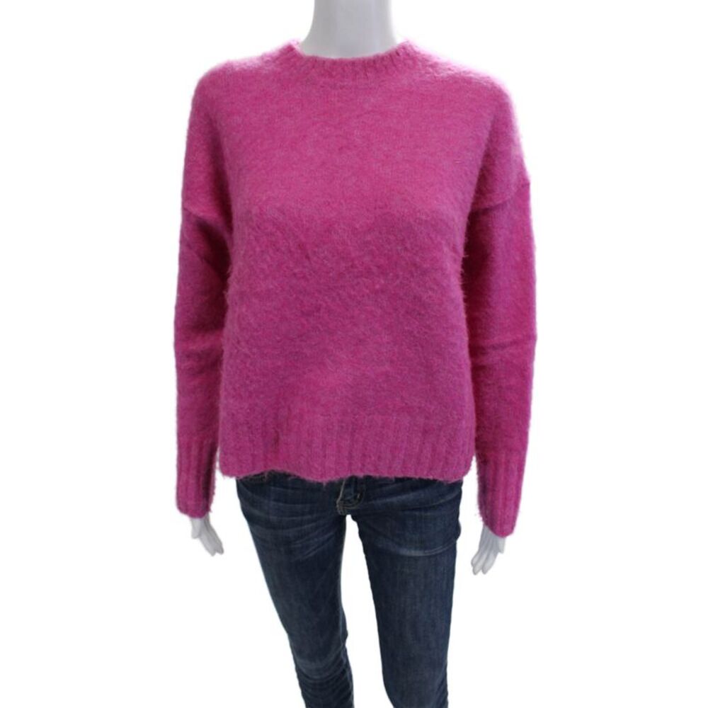 Helmut Lang Unisex Pink Wool Alpaca Blend Crewneck Pullover Long Sleeve Size XS